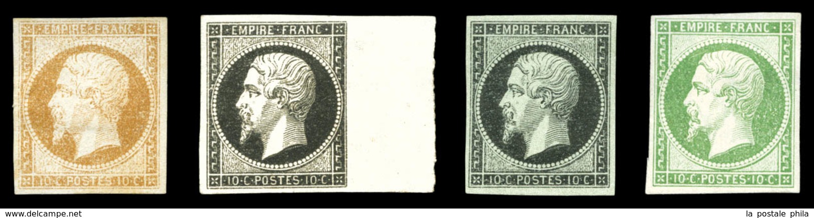 (*) 10c Empire, 4 Essais Avec Papiers Et Couleurs Différentes. TB  Qualité: (*)  Cote: 685 Euros - Autres & Non Classés