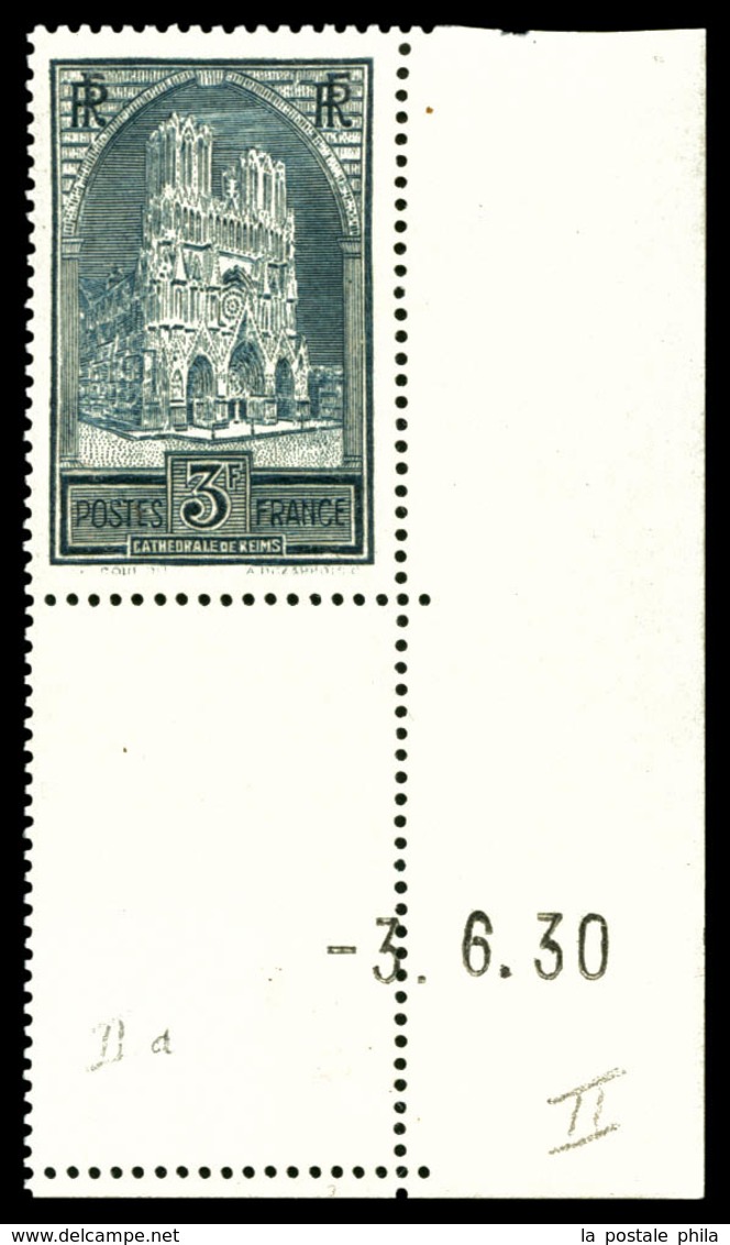 ** N°259a, Cathédrale De Reims Type II Cdf Daté Du 3.6.30. TB  Qualité: **  Cote: 350 Euros - 1900-02 Mouchon