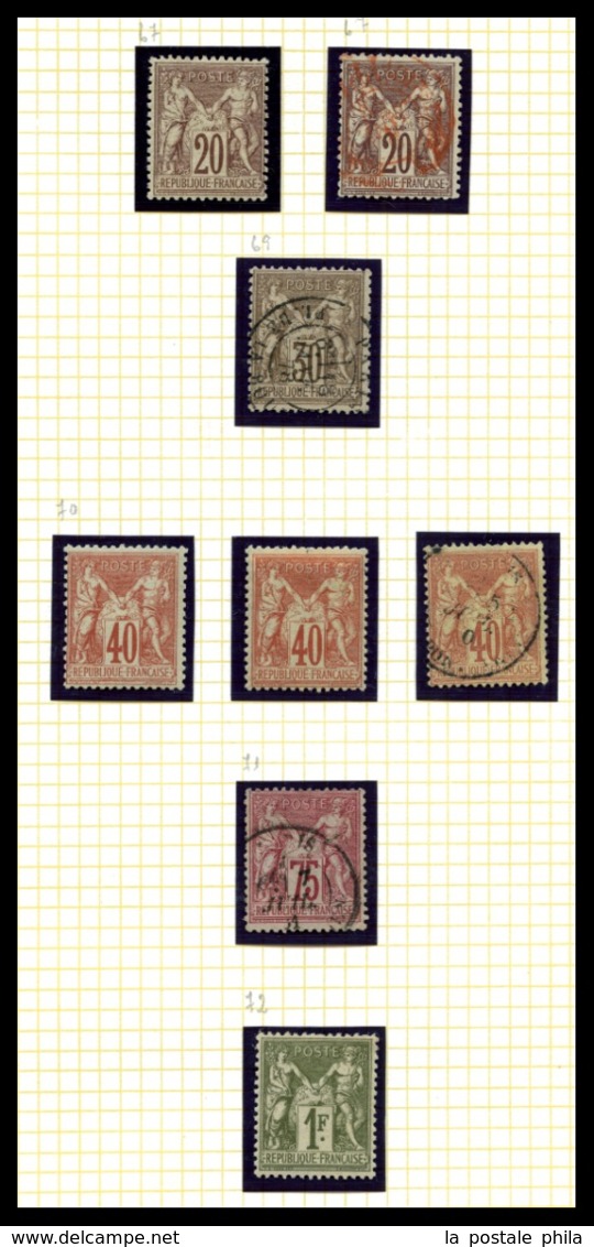 & 18491907: Collection de timbres neuf et oblitérés, des exemplaires par multiples, des oblitérations, de bonnes valeurs