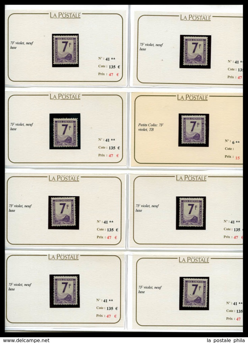 COLIS POSTAUX, COURS D'INSTRUCTION, TAXE...: Très Beau Stock De Timbres Neufs Et Oblitérérés Presenté Sur Fiches Indivi - Collezioni