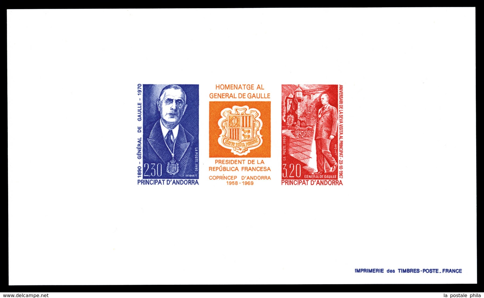 (*) N°225A, Triptyque De Gaulle En épreuve De Luxe. TB  Qualité: (*) - Unused Stamps