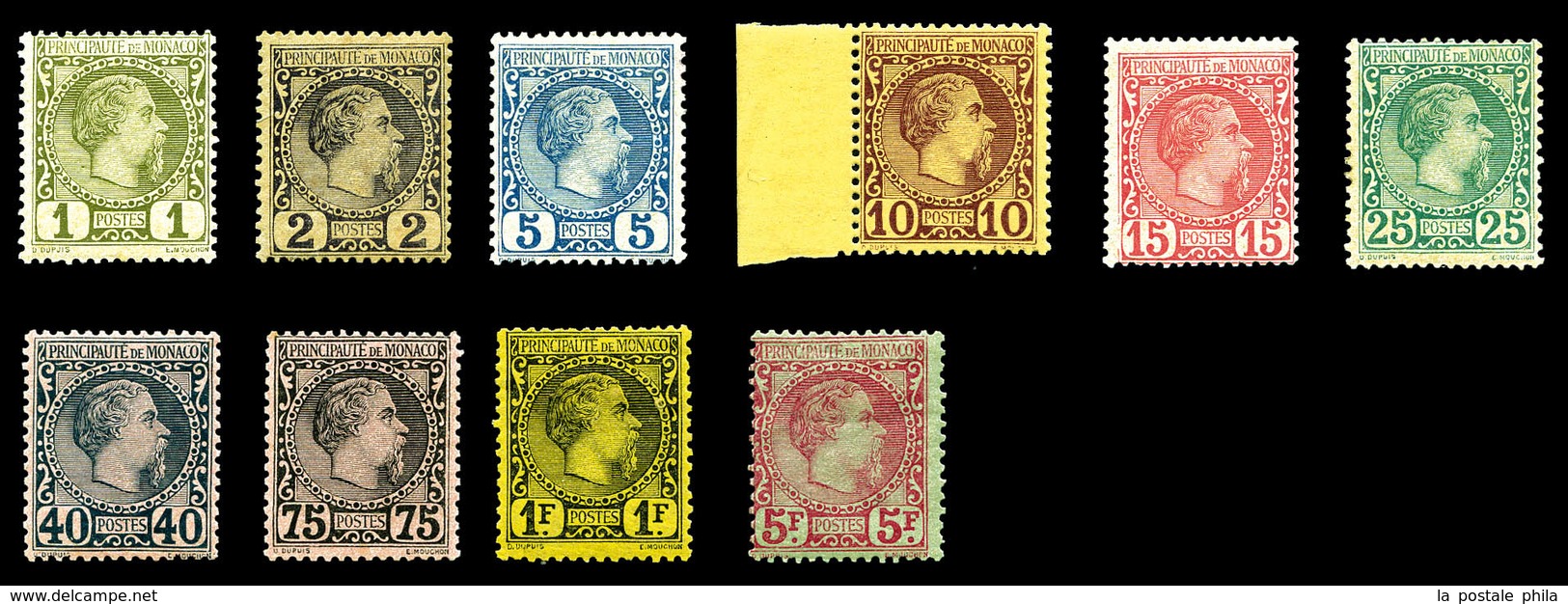 * N°1/10, Série Charles III Complète, Les 10 Valeurs SUP (certificat)  Qualité: *  Cote: 9675 Euros - Unused Stamps