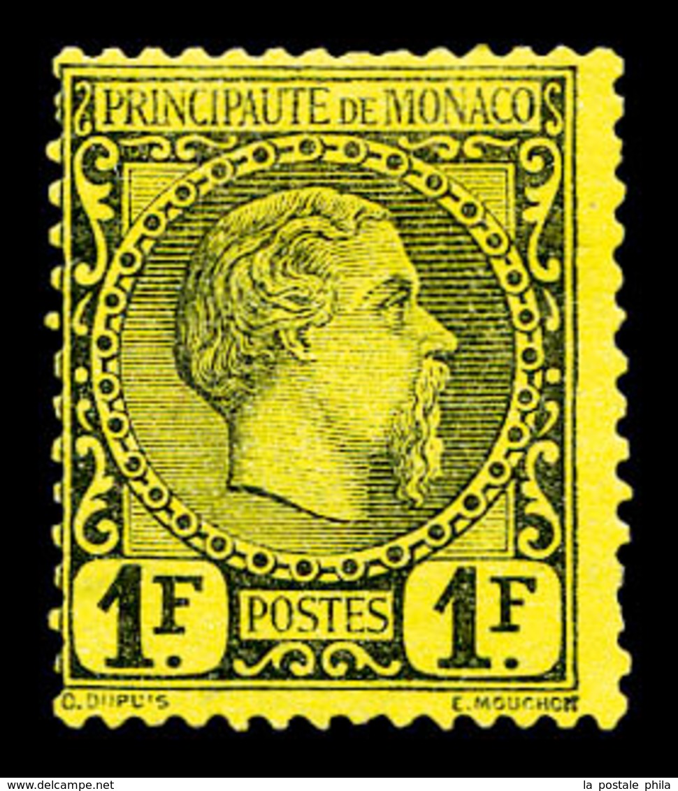 * N°9, Charles III, 1F Noir Sur Jaune, TB (signé Calves/certificat)  Qualité: *  Cote: 2750 Euros - Unused Stamps