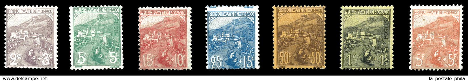 * N°27/33, Série Orphelins, Les 7 Valeurs TB (certificat)  Qualité: *  Cote: 2160 Euros - Unused Stamps