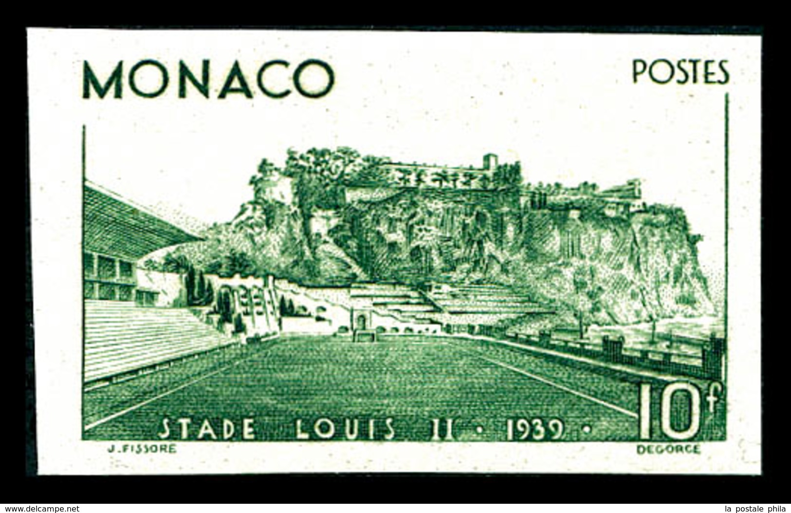 ** N°184a, 10f Stade Louis II. TB (certificat)  Qualité: **  Cote: 515 Euros - Unused Stamps