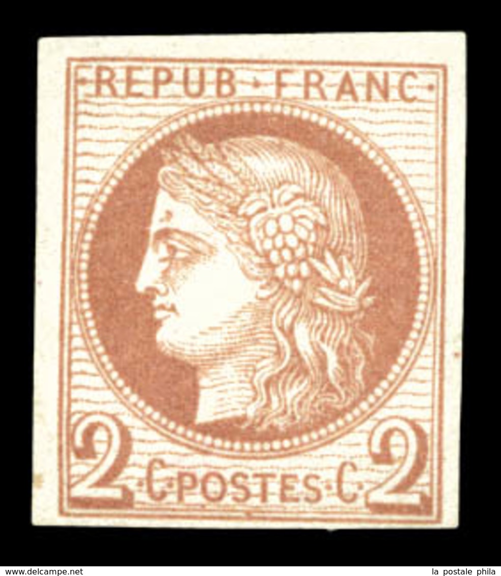 (*) N°15, 2c Rougebrun, Belles Marges,TB (signé Calves/certificat)  Qualité: (*)  Cote: 550 Euros - Eagle And Crown