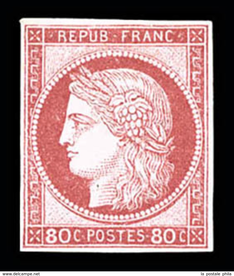 * N°21, 80c Rose, Grande Fraîcheur, SUP (signé Brun/certificat)  Qualité: *  Cote: 700 Euros - Eagle And Crown