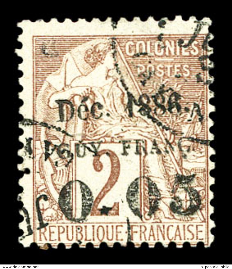 O N°2, 0f05 Sur 2c De 1881. SUP (signé Brun/certificat)  Qualité: O  Cote: 500 Euros - Used Stamps