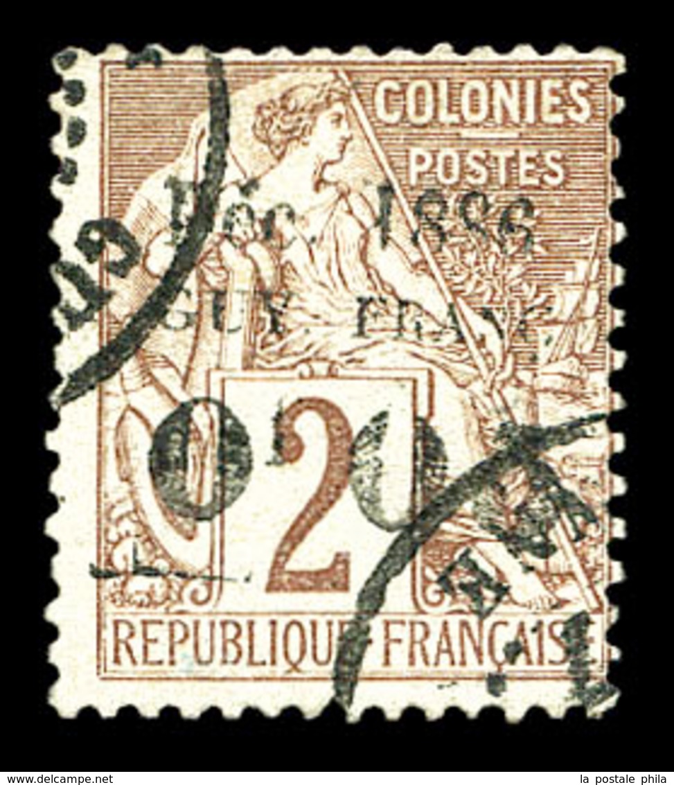 O N°2a, 0.05 Sur 2c De 1881. SUP (signé Brun/certificat)  Qualité: O  Cote: 680 Euros - Oblitérés