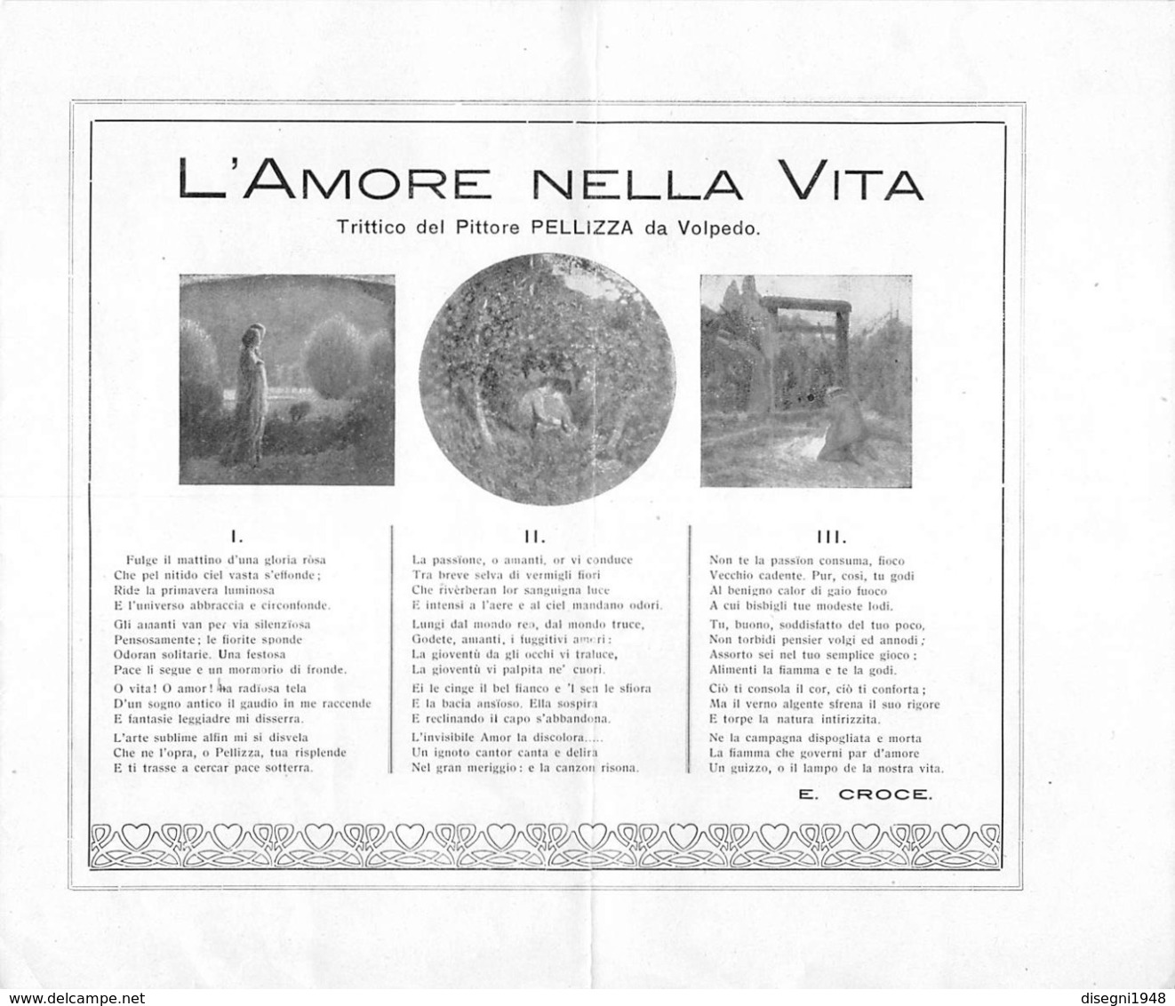 08657 "PROGRAMMA - RICORDO SERATA PRO MONUMENTO AL PITTORE PELLIZZA DA VOLPEDO - 8 DICEMBRE 1920" . ORIG. - Programmi