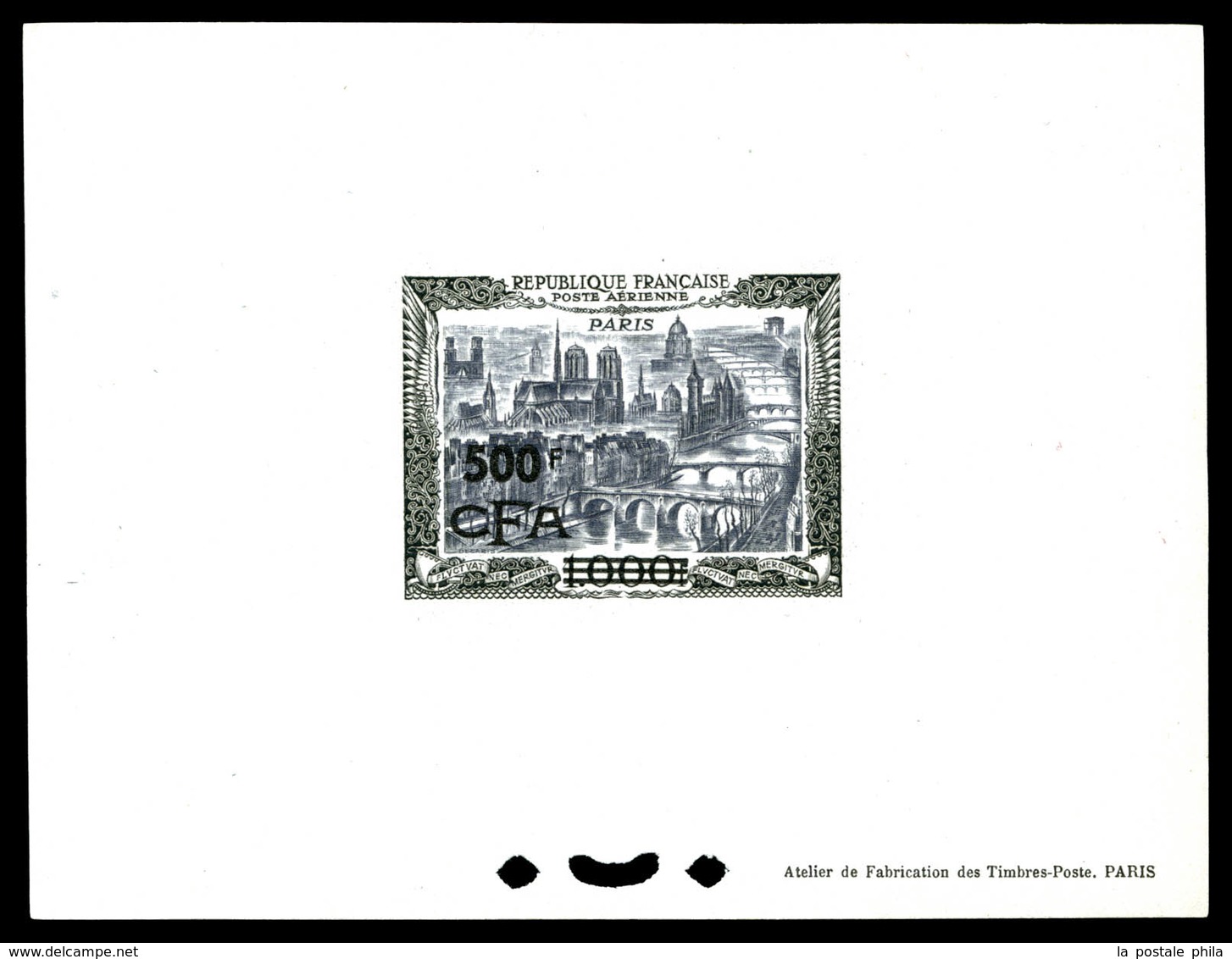 (*) N°51, 500F Sur 1000F Paris: épreuve De Luxe Sur Fond Blanc. TTB (certificat)  Qualité: (*)  Cote: 750 Euros - Briefe U. Dokumente
