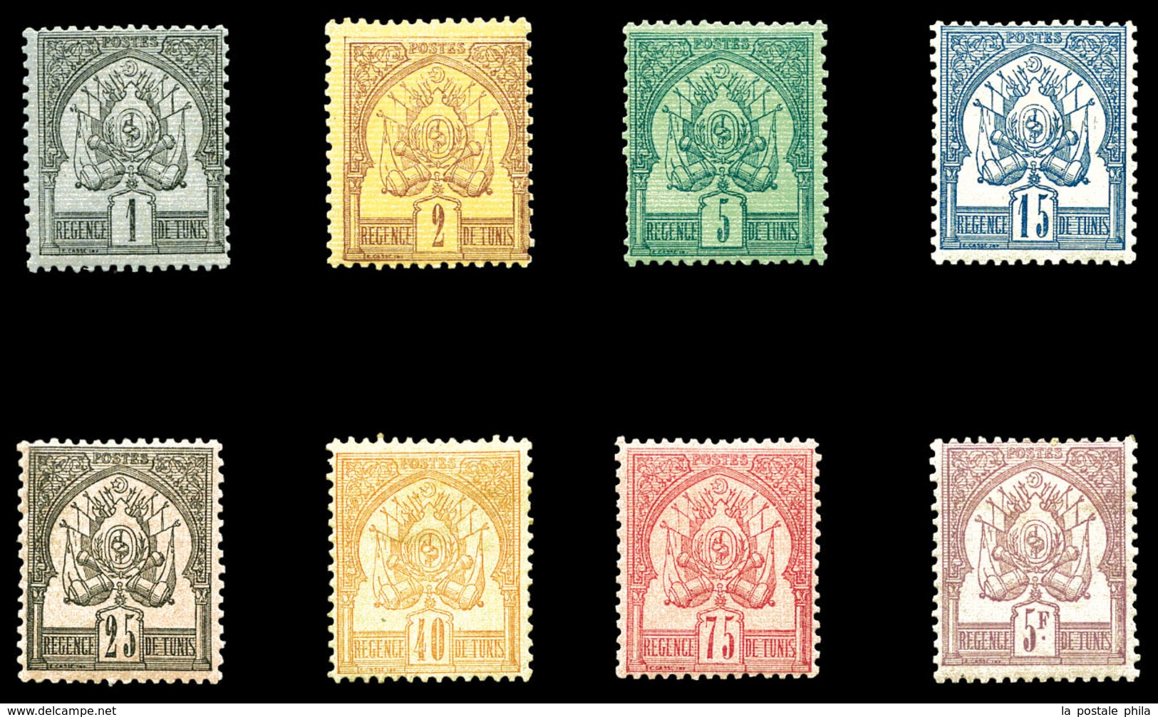 * N°1/8, Série Complète Chiffres Maigres Dont N°1a, 3a Et 8a, Les 8 Valeurs SUP (certificat)  Qualité: *  Cote: 1256 Eur - Unused Stamps