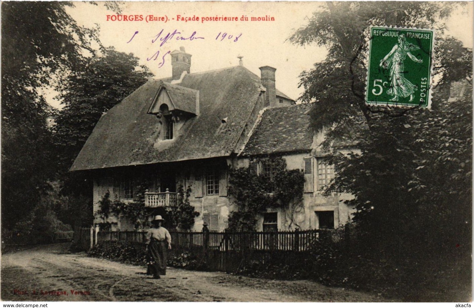 CPA FOURGES - Facade Pstérieure Du Moulin (297120) - Fourges