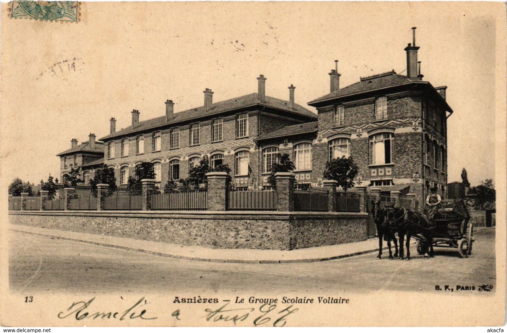 CPA ASNIERES - Le Groupe Scolaire Voltaire (297174) - Arnières