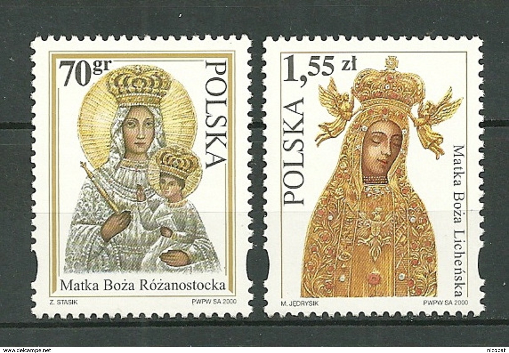 POLAND MNH ** 3623-3624 SANCTUAIRE MARIAL. MARIE DE ROZANYSTOK. MARIE DE LICHEN - Ungebraucht