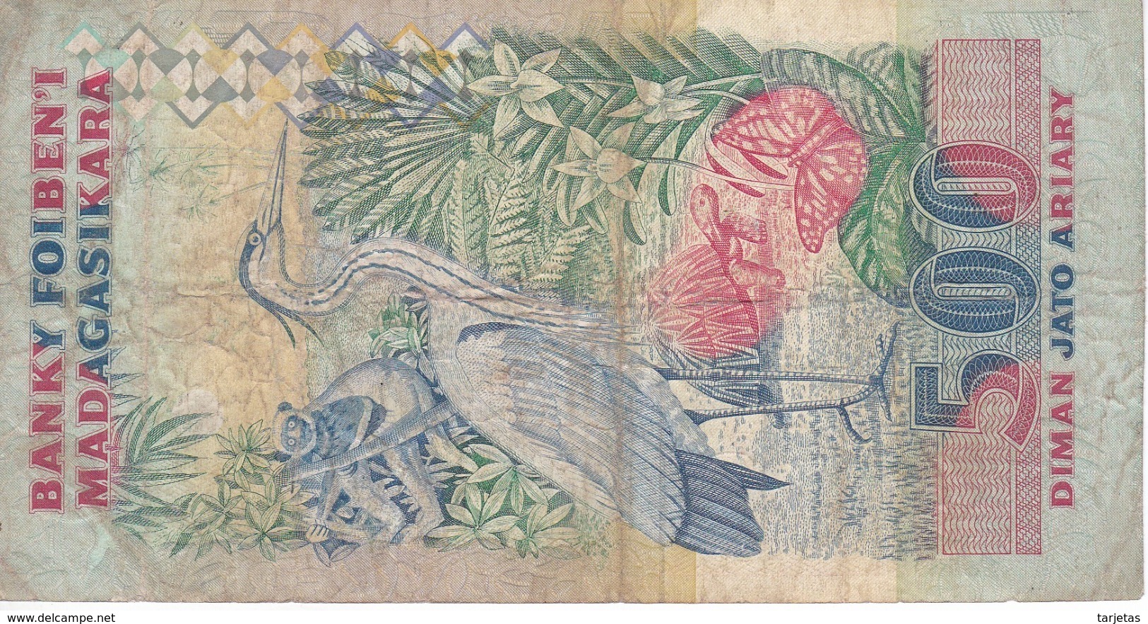 BILLETE DE MADAGASCAR DE 2500 FRANCS DEL AÑO 1993 (BANKNOTE) - Madagascar