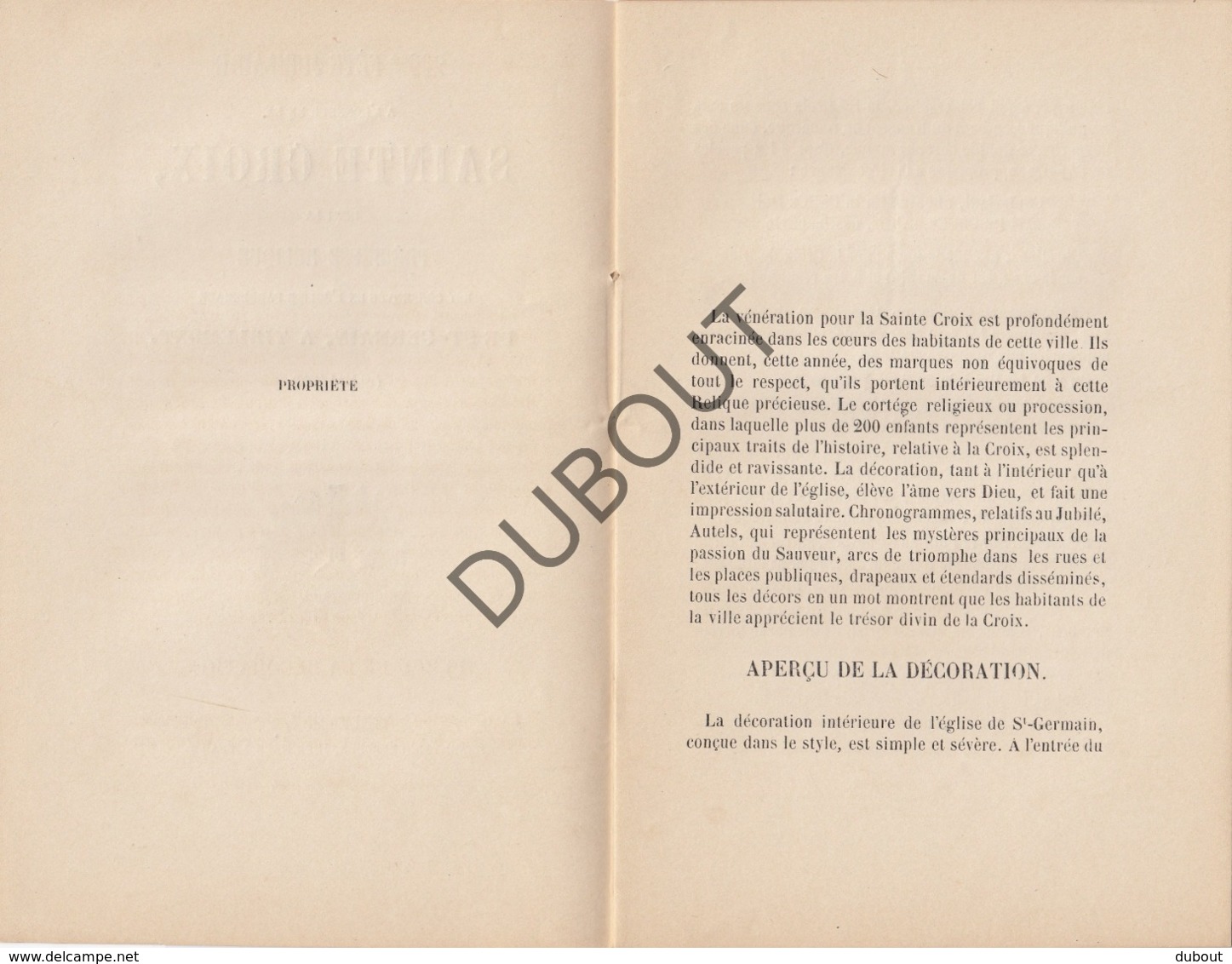 TIENEN/TIRLEMONT 200me Fête Jubilaire Sainte Croix - Sint Germanus 1866  (R70) - Antique