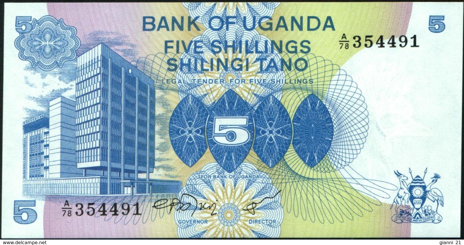 UGANDA - 5 Shillings Nd.(1979) UNC P.10 - Uganda