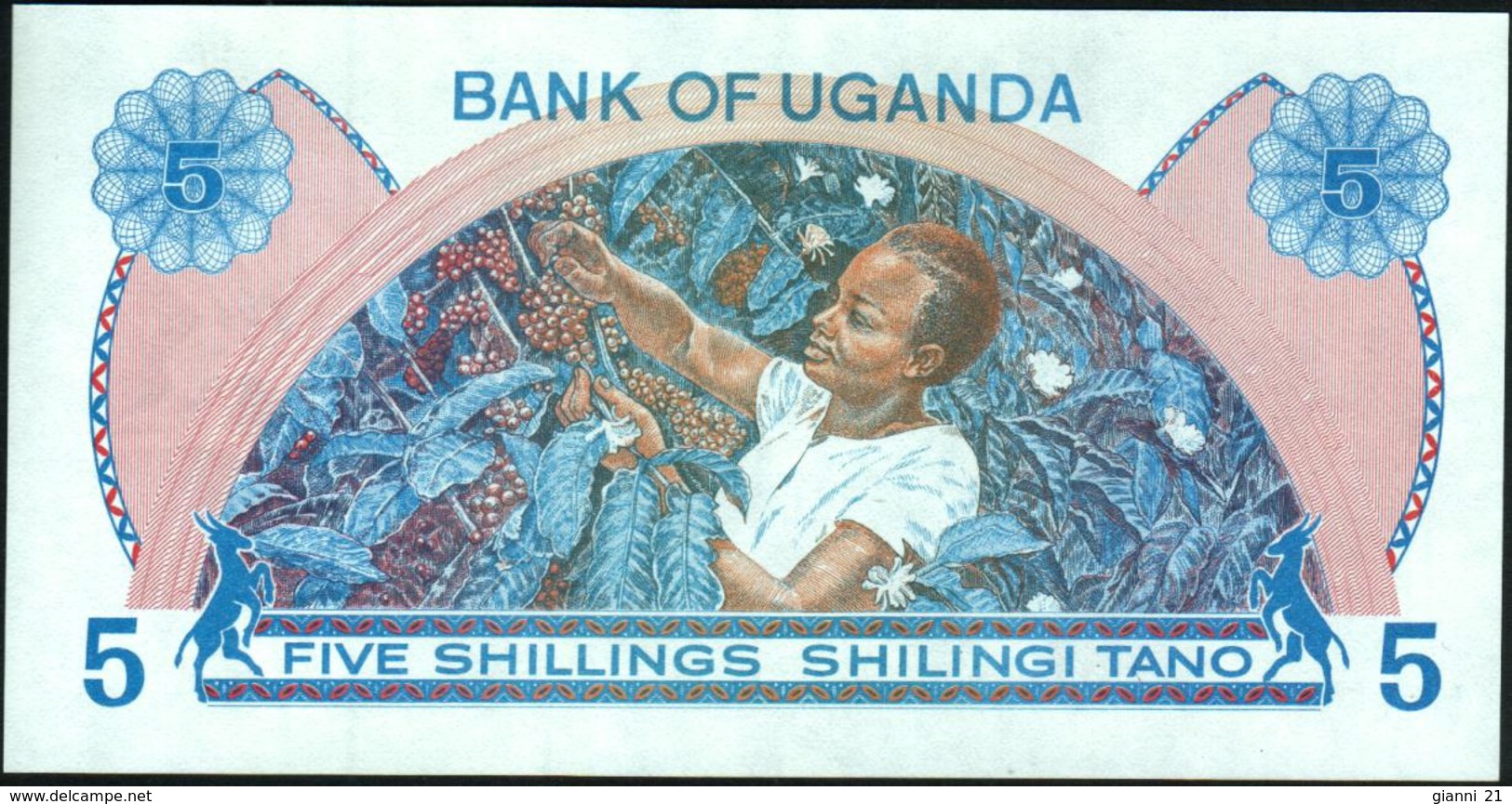 UGANDA - 5 Shillings Nd.(1979) UNC P.10 - Uganda