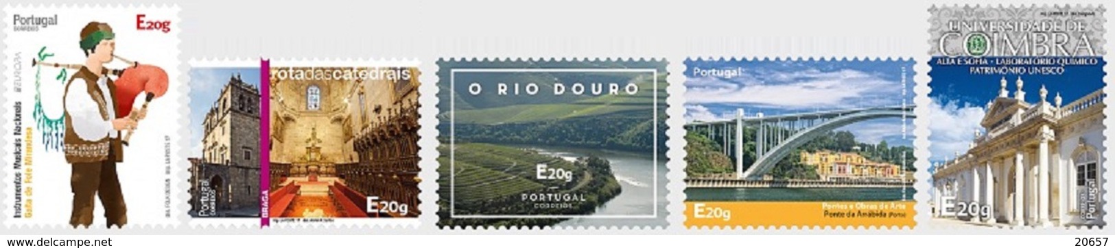Portugal 4220/24 Réimpression, Pont, Cathédrale, Culture Musique, Chimie, Costume, Fleuve - Neufs