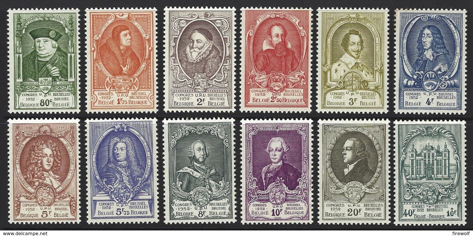 D11 - Belgium - 1952 - OBP 880/891 MNH - UPU - Nrs 883, 885 & 888 Zeer Licht Roestplekje In Tanding - Ungebraucht