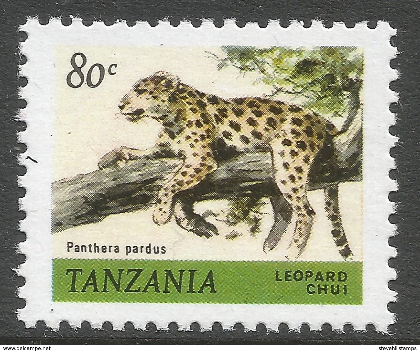 Tanzania. 1980 Wildlife. 80c MNH. SG 312 - Tanzania (1964-...)