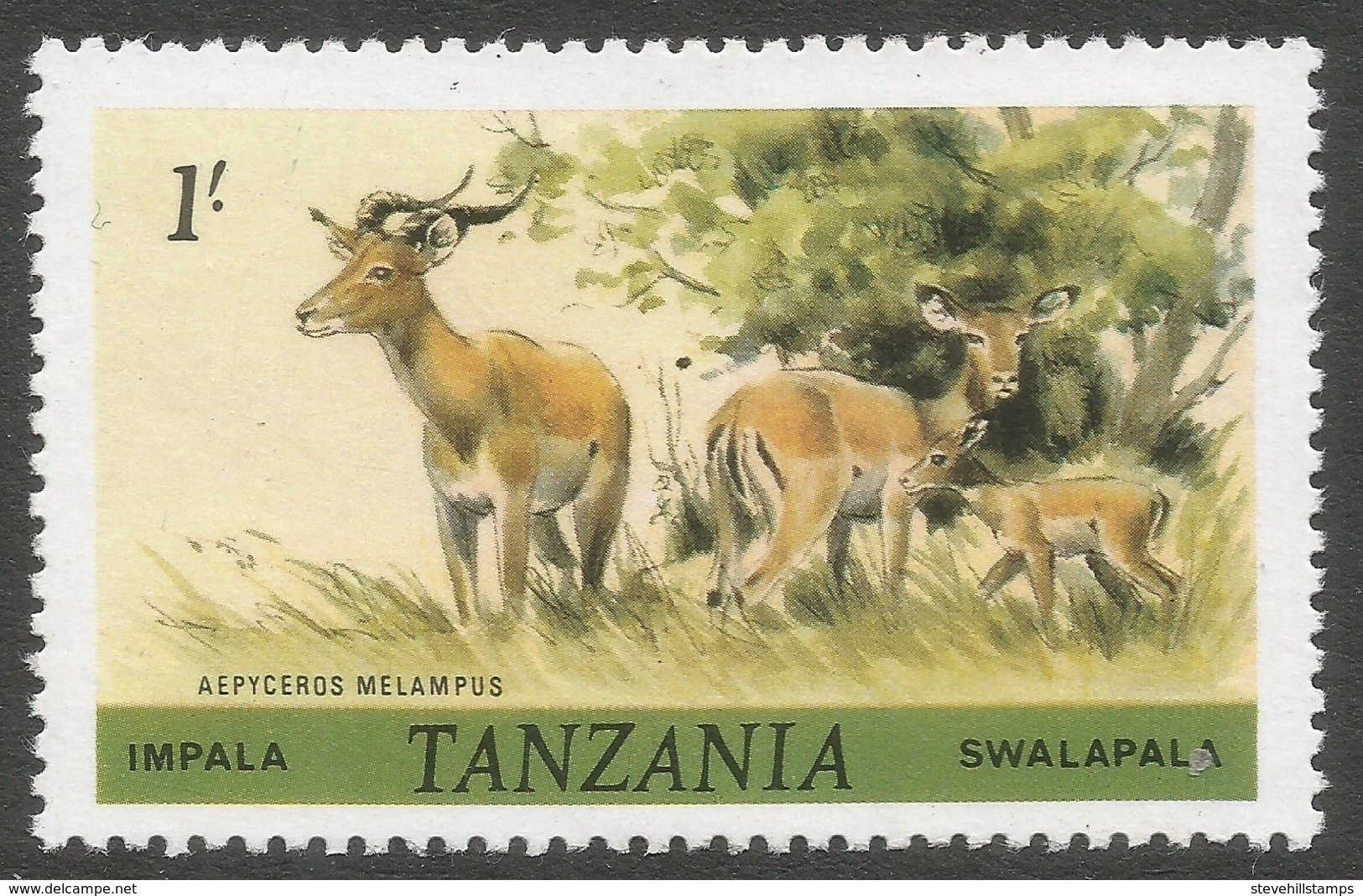 Tanzania. 1980 Wildlife. 1/- MNH. SG 313 - Tanzania (1964-...)