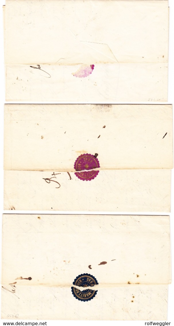 1867 Briefkorrespondenz Von Drei Briefen Aus Prag Nach London; Alle Mit 25 Kreuzern Frankiert; 1xMischfrankatur - ...-1918 Prephilately