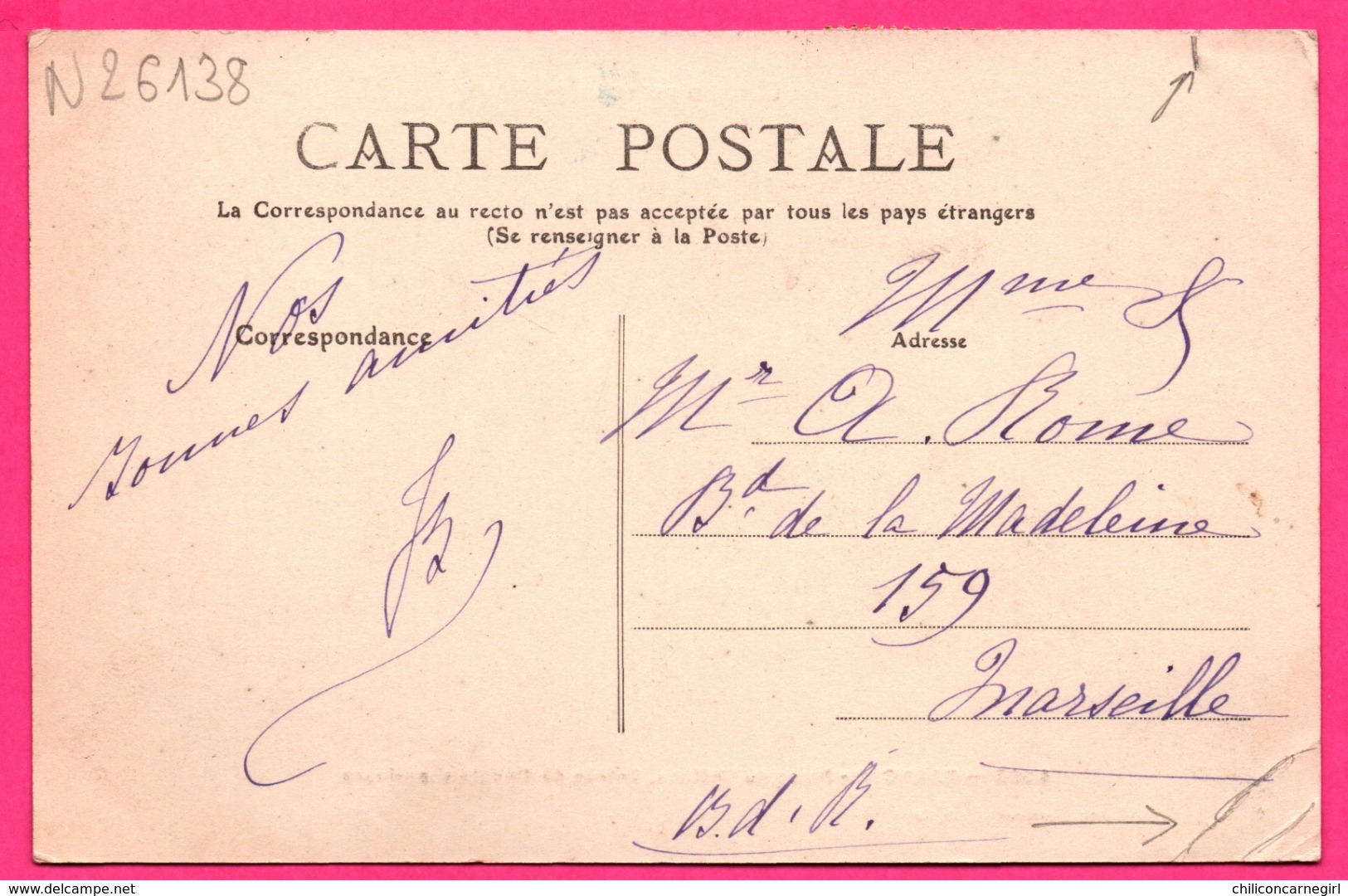 Bagnols Sur Cèze - Cèse - Place Du Château - Entrée De L'Ecole Superieure - Restaurant - Animée - Edit. C. ARTIGE - 1907 - Bagnols-sur-Cèze