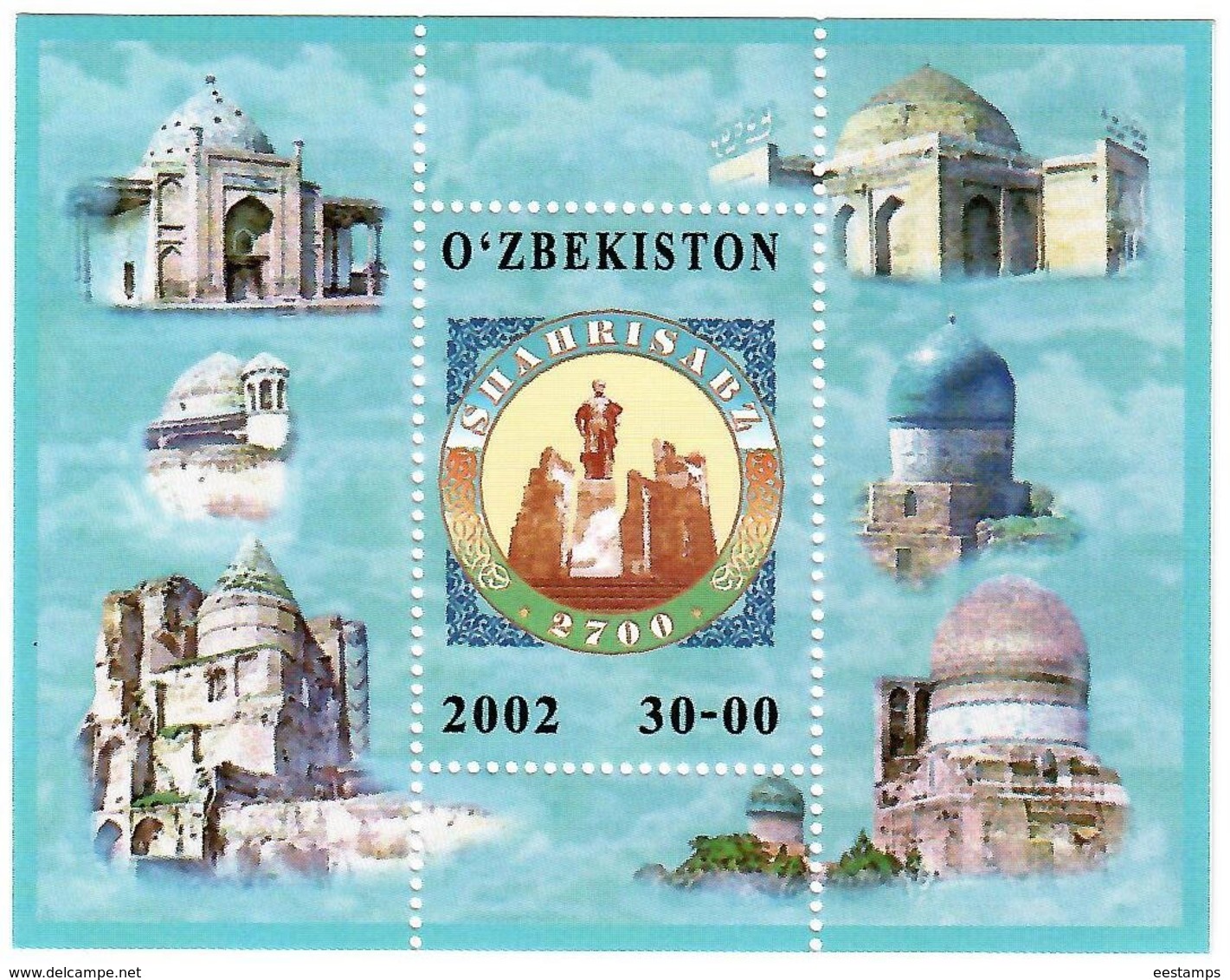 Uzbekistan 2002. Shahrisabz 2700(Mosque). S/S: 30-00.  Michel # BL 33 - Oezbekistan