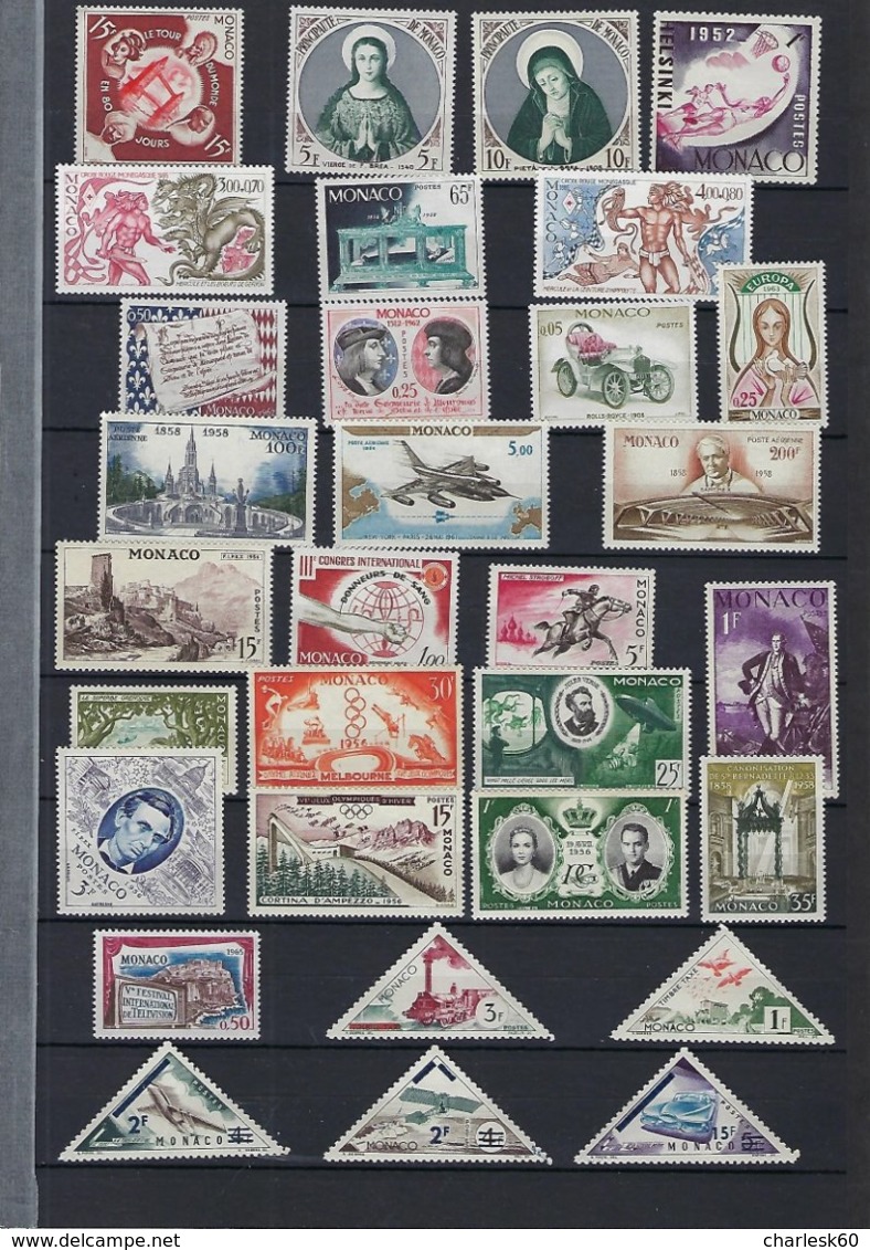 Timbres - Monaco - Lot - Collection - Vrac - Timbres Neufs - 87 Timbres Neufs ** - Collections, Lots & Series