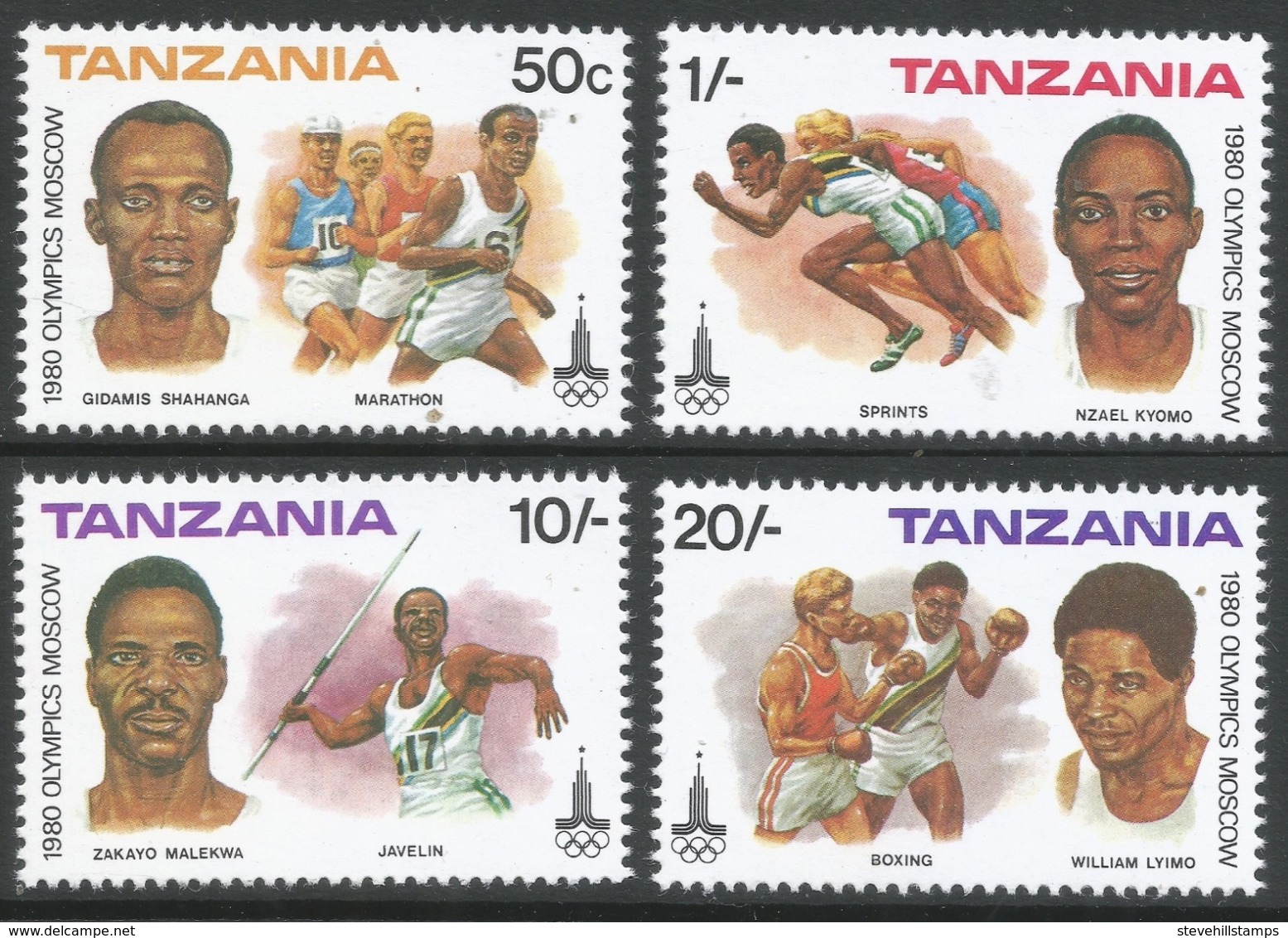 Tanzania. 1980 Olympic Games, Moscow. MNH Complete Set. SG 302-305 - Tanzanie (1964-...)