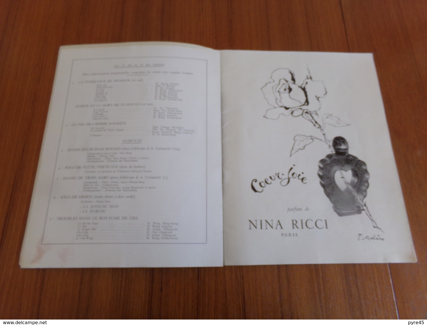 Programme Opéra De Pékin , 1958 - Programmes