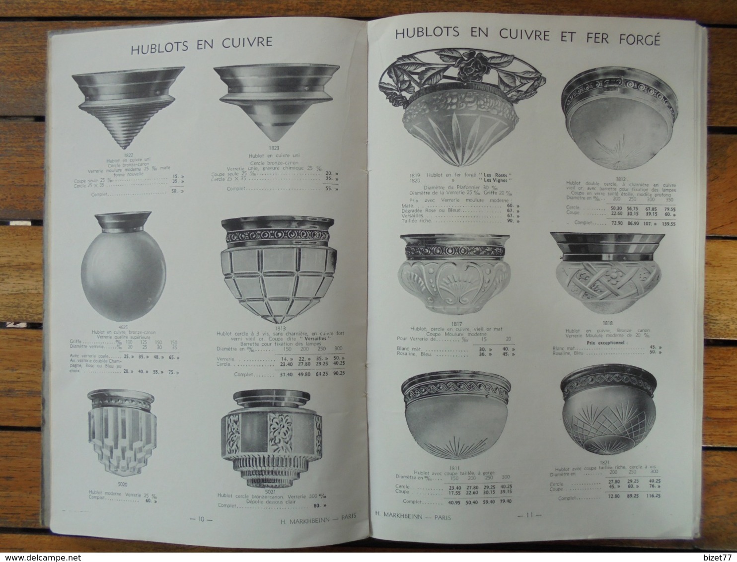 CATALOGUE, 1933 -  ARTICLES VERRERIES, ELECTRICITE - H. MARKHBEINN PARIS - 96 PAGES ILLUSTREES, VOIR SCAN - Publicités