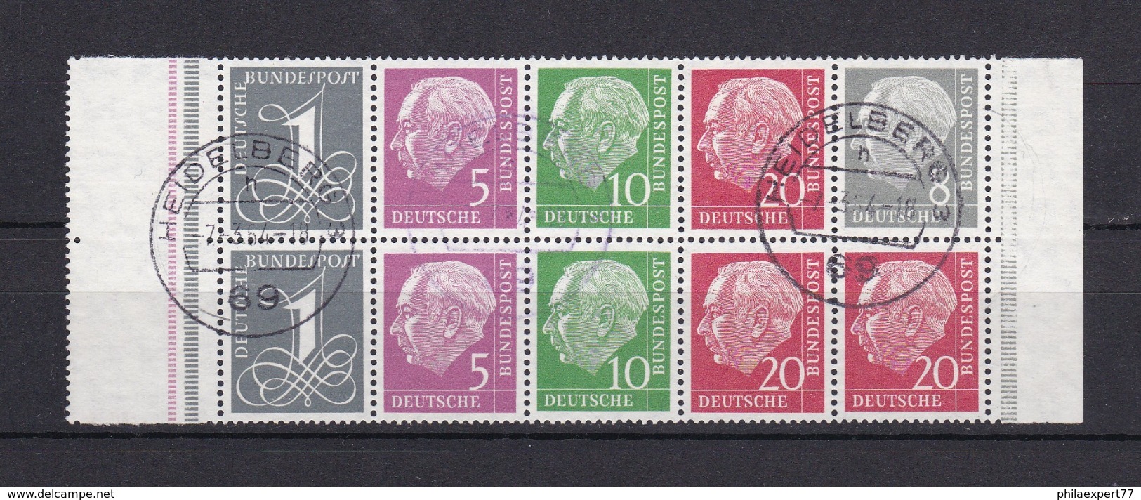 BRD - 1958/60 - Michel Nr. H-Bl. 8 - Gest. - 70 Euro - Unused Stamps