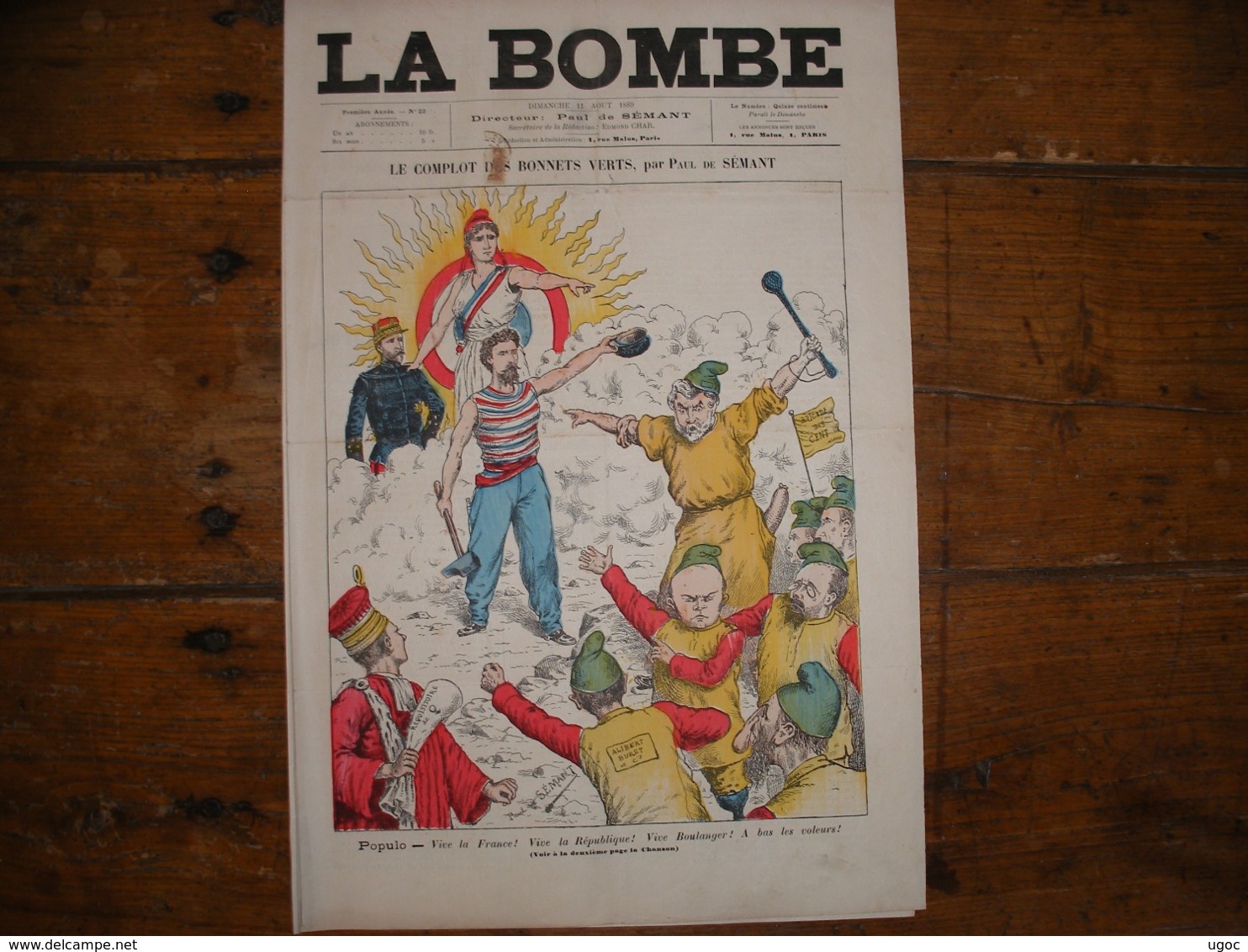 - JOURNAL, LA BOMBE Du 11 Août 1889, 2 Pages, - 1850 - 1899