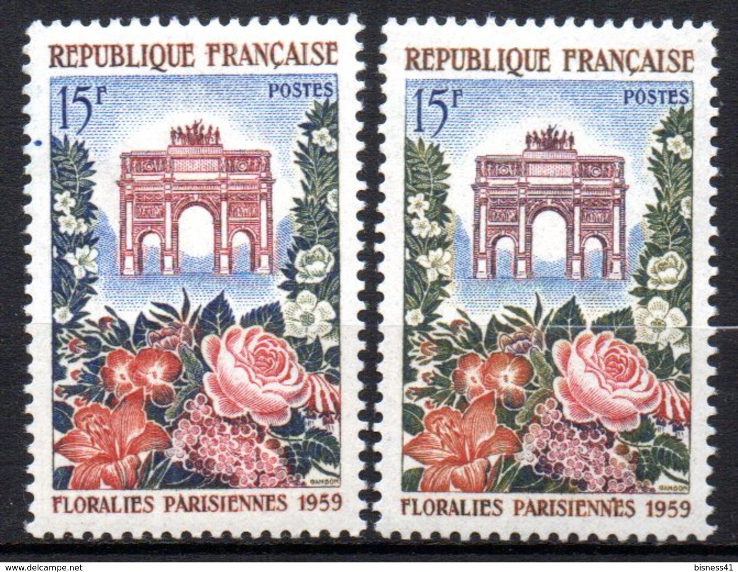 Col12 France N° 1189 Variétés Arc De Triomphe Bleu Violet Neuf XX MNH 750€ - Neufs