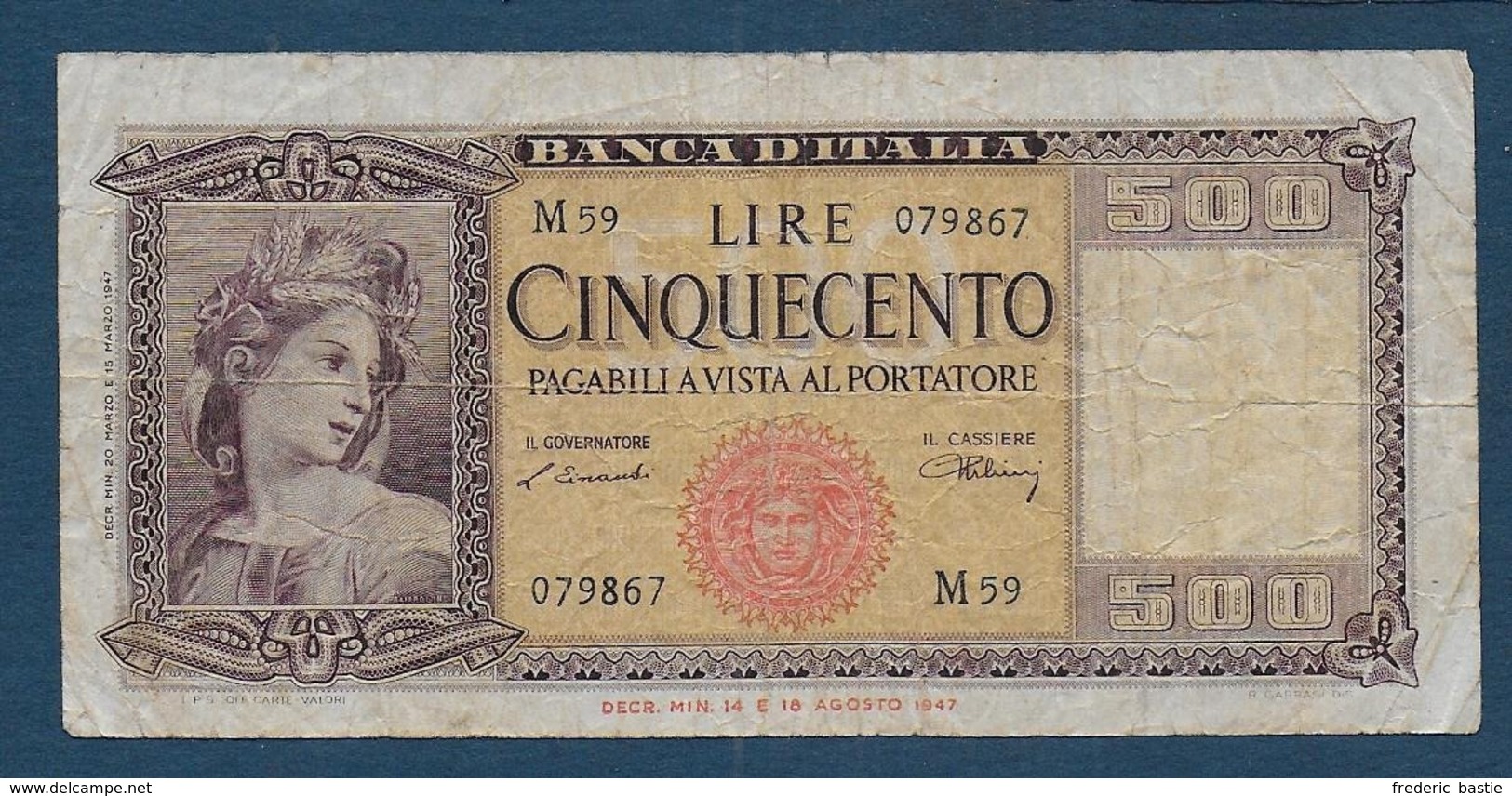 ITALIE - Billet De 1000 Lire De 1947 - 1000 Lire