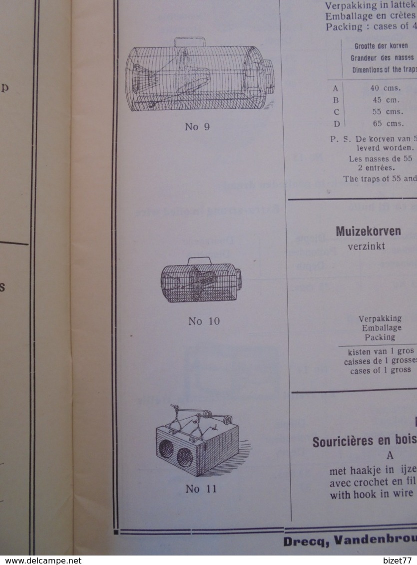 CATALOGUE, ARTICLES DE MENAGES EN FIL DE FER - DRECQ, VANDENBROUCKE ET VUYLSTEKE - 50 PAGES - VOIR SCAN - Reclame