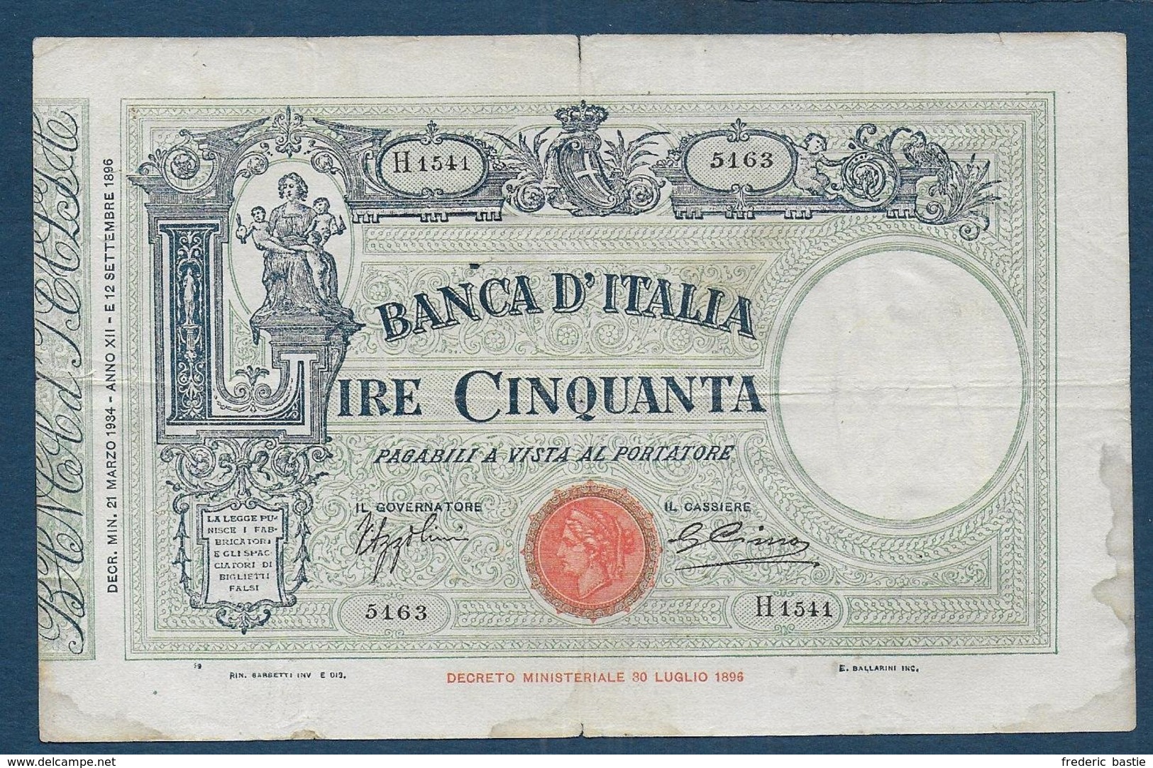 ITALIE - Billet De 50 Lire De 1934 - 50 Lire