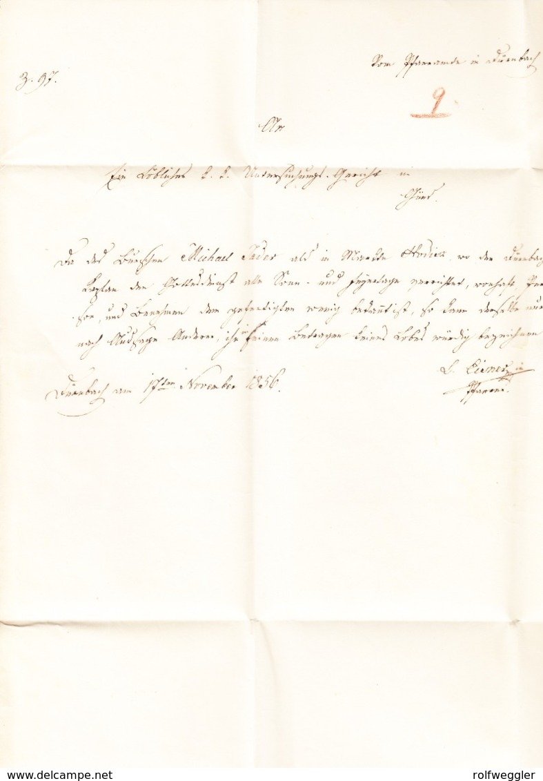 1856 Faltbrief Mit Stempel Güns(Österreichisch Ungarn) - ...-1867 Prefilatelia