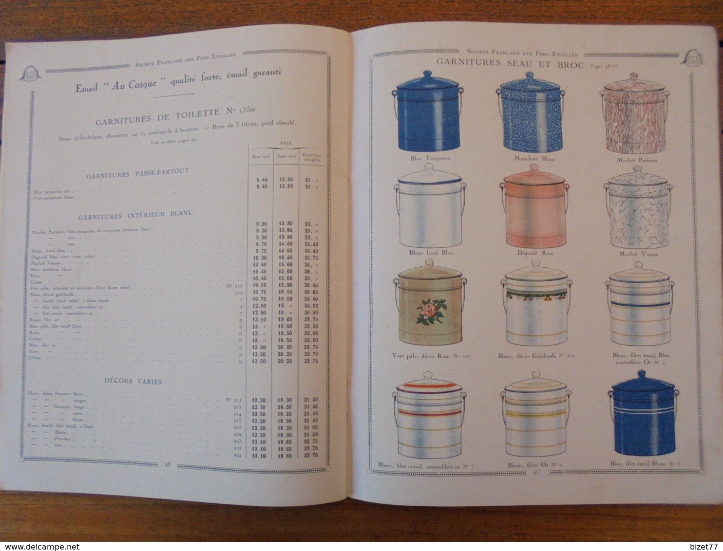 CATALOGUE, FERS EMAILLES - PARIS 13 eme - 55 PAGES ILLUSTREES - VOIR SCAN