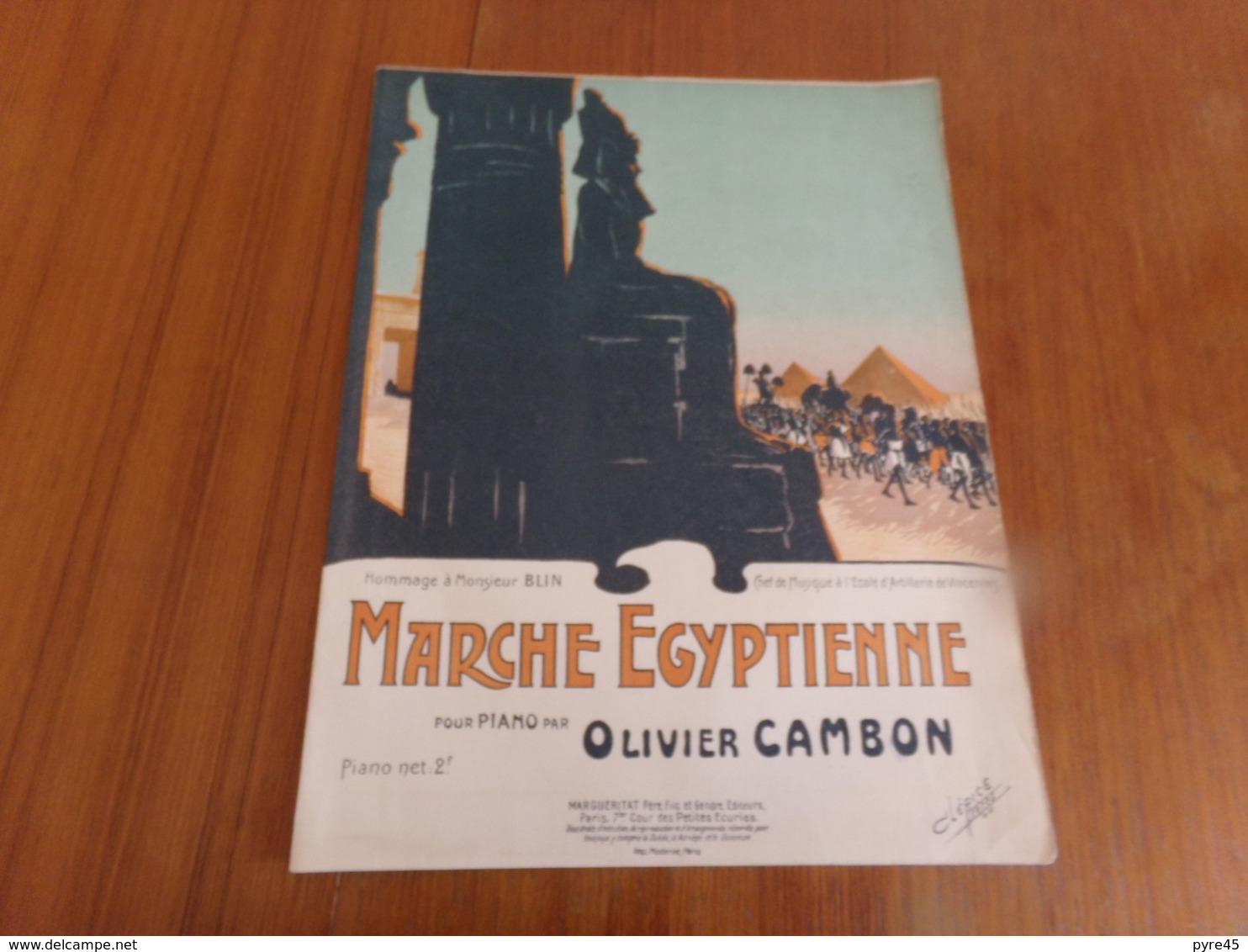 Partition " Marche égyptienne "  Par Cambon - Partitions Musicales Anciennes
