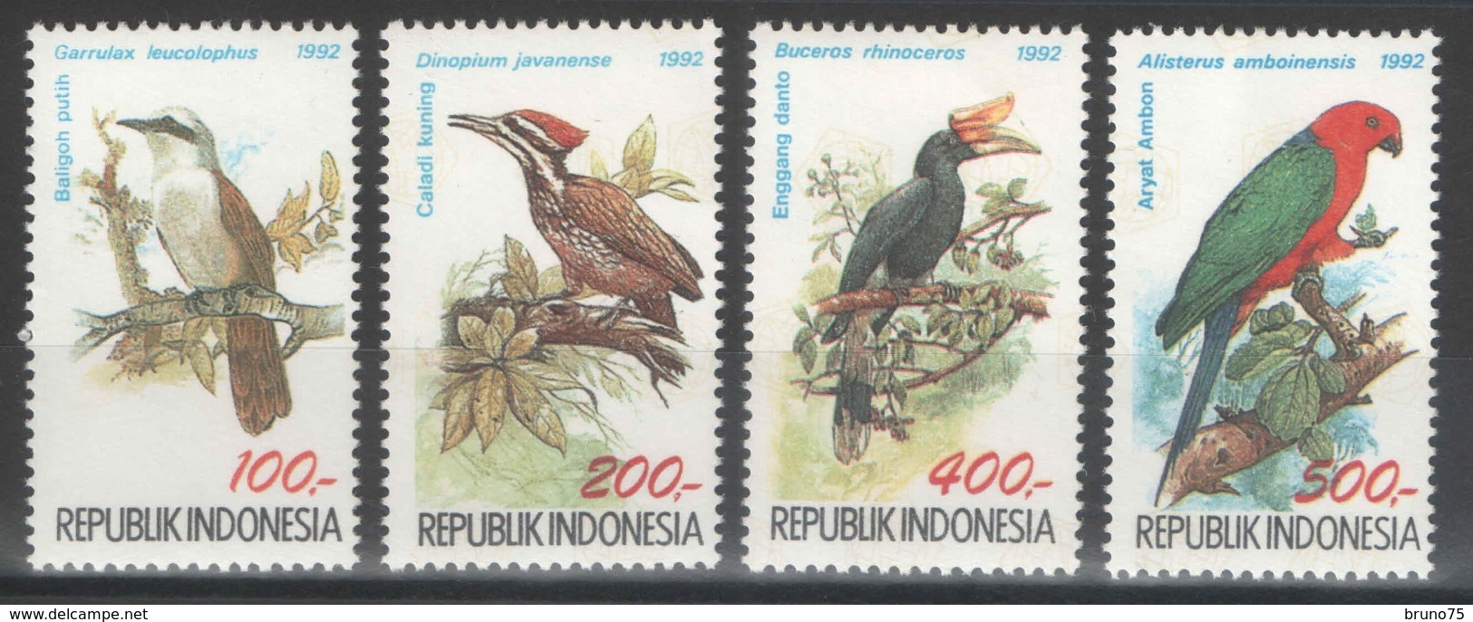 Indonésie - YT 1295-1298 ** MNH - 1992 - Oiseaux - Birds - Indonésie