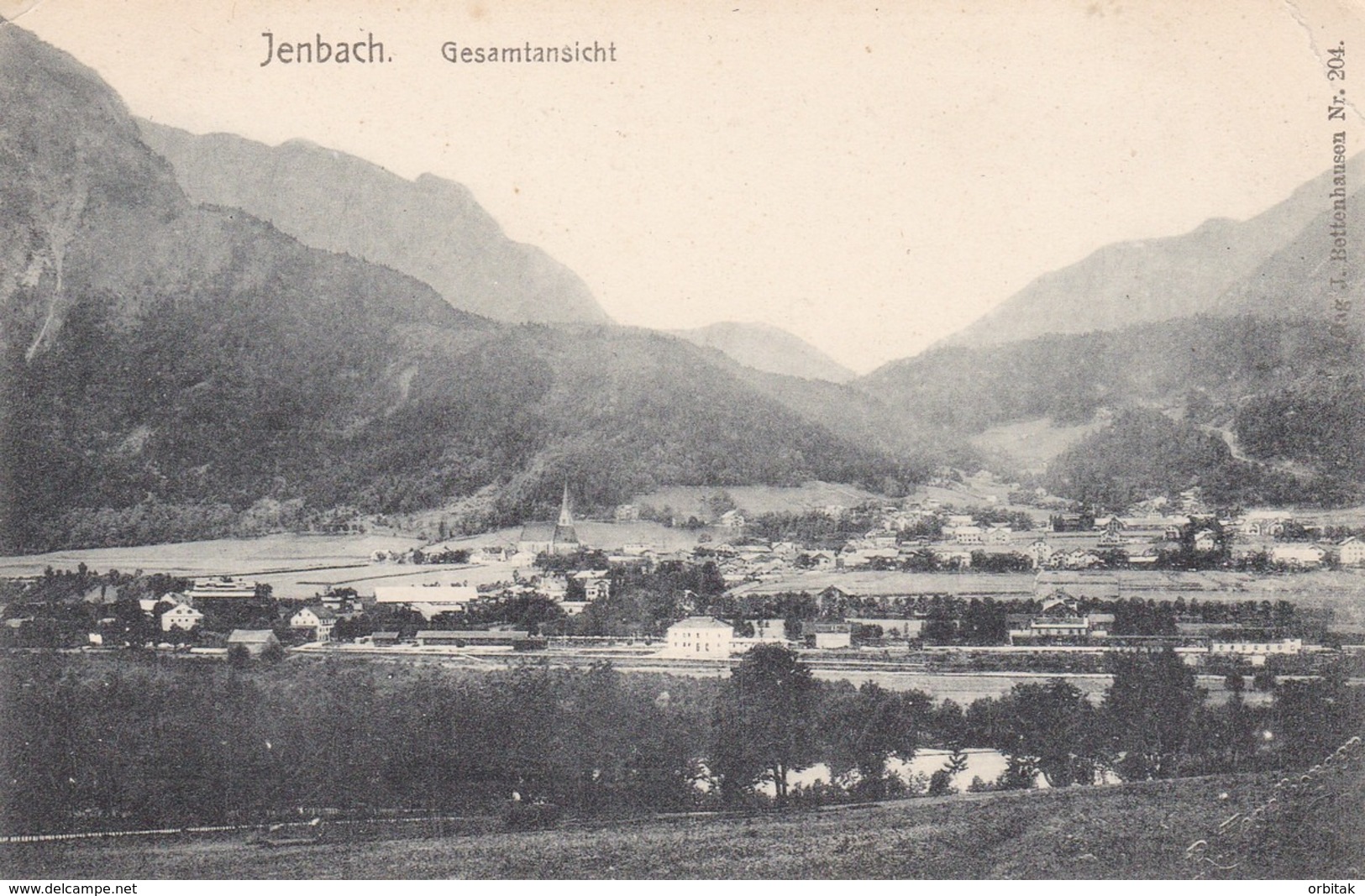 Jenbach * Gesamtansicht, Gebirge, Tirol, Alpen * Österreich * AK773 - Jenbach