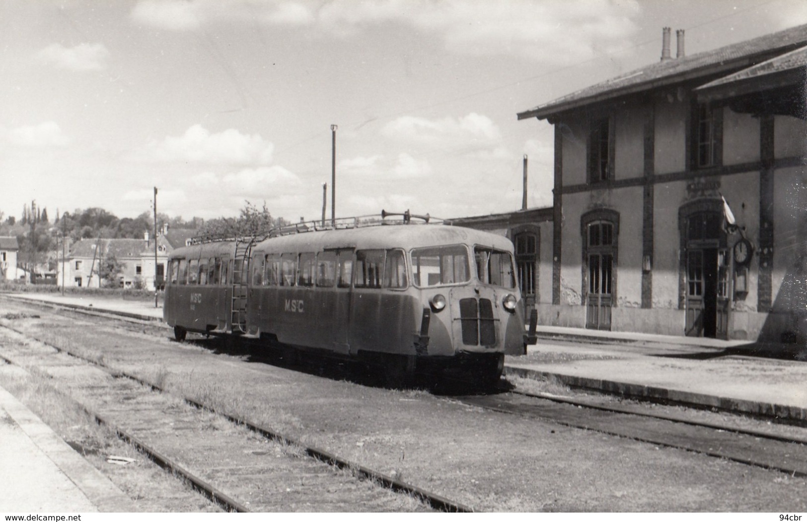 PHOTO ORIGINALE( 9X14) ( Autorail Verney) MAMERS 9.5.1953 - Trains
