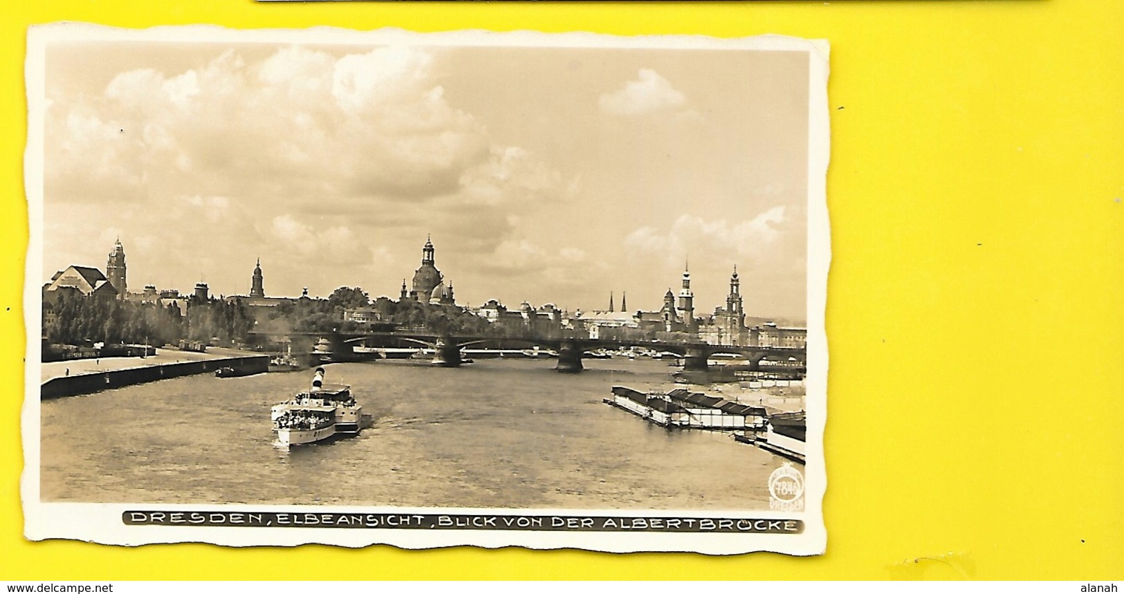 DRESDEN Elbeansicht Blick Von Der Albertbrucke Saxe Allemagne - Dresden