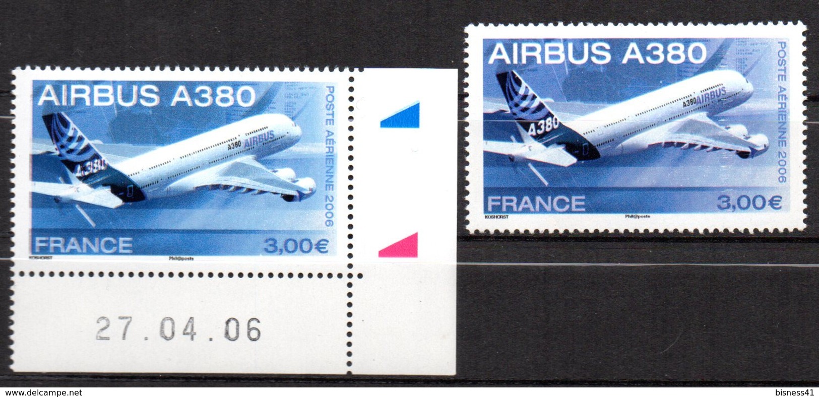 Col12 France PA N° 69 Variétés Queue Déboublée + Outremer Neuf XX 85€ - Unused Stamps