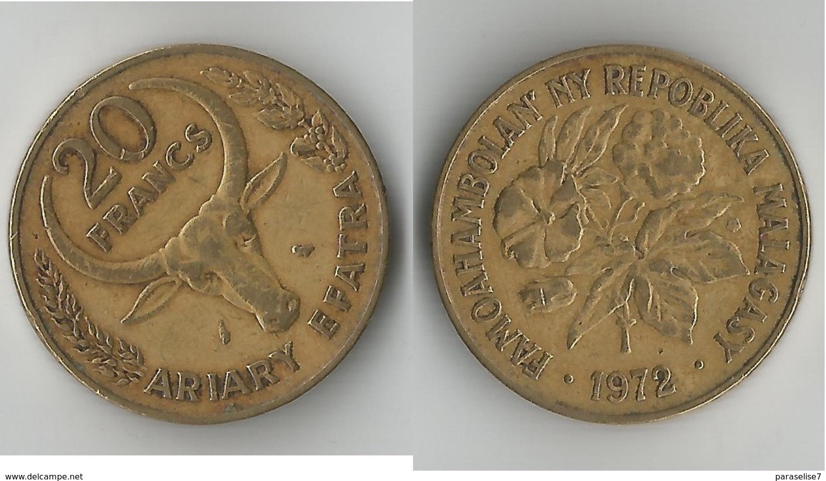 MADAGASCAR 20 FRANCS 1972 - Madagascar