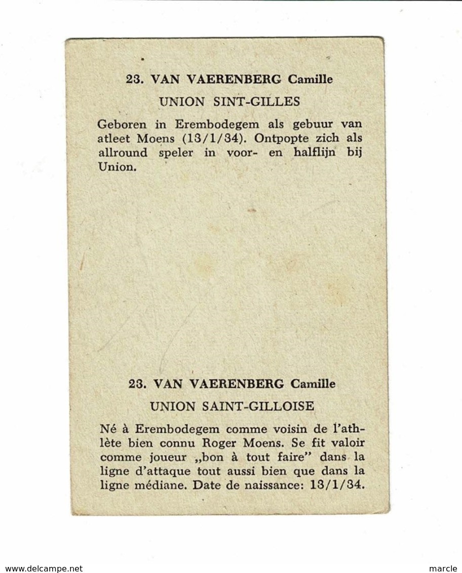 VAN VAERENBERG Camille  Union Sint-Gilles  - Union Saint-Gilloise - Trading Cards